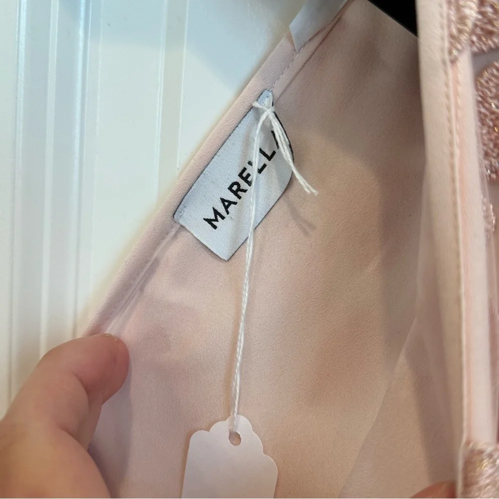 NWOT Marella by Max Mara Flora Long Dress Powder Pink Size: US6 M Spring/ Party - Picture 8 of 16